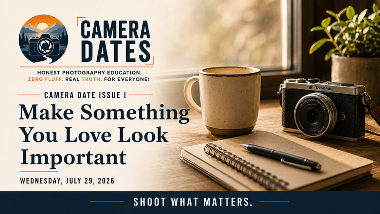 Camera Date I · Make Something You Love Look Important